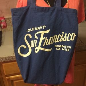 Tote old Navy Blue signs of wear no tear